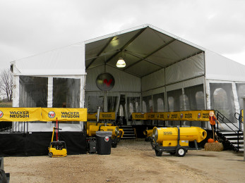 Clearspan construction tent