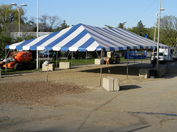 Frame tent at fair