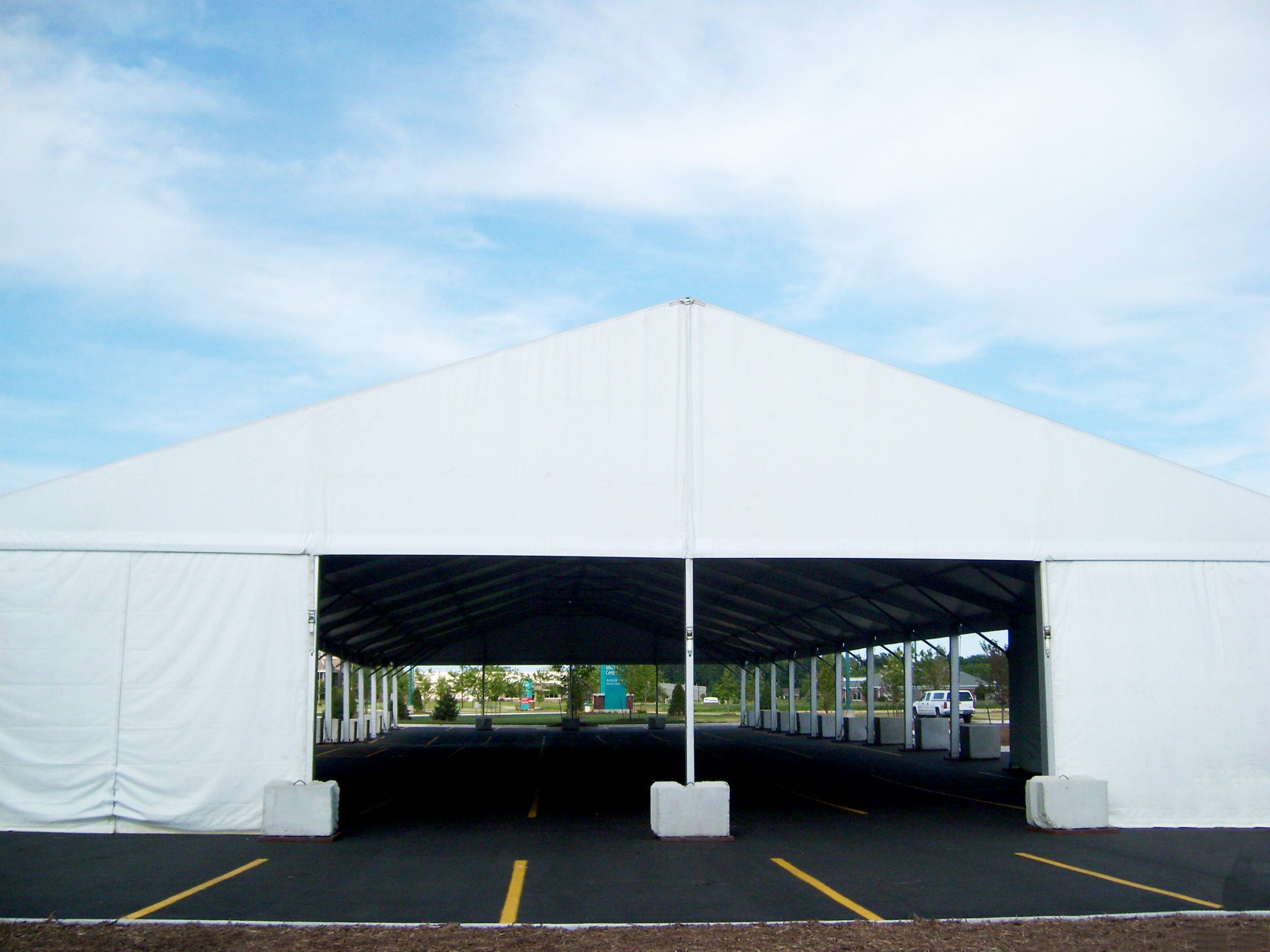 Drive-through tent for Covid Testing 