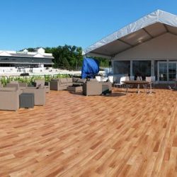 Flooring is an excellent option that'll bring balance and atmosphere to your tent rental experience.